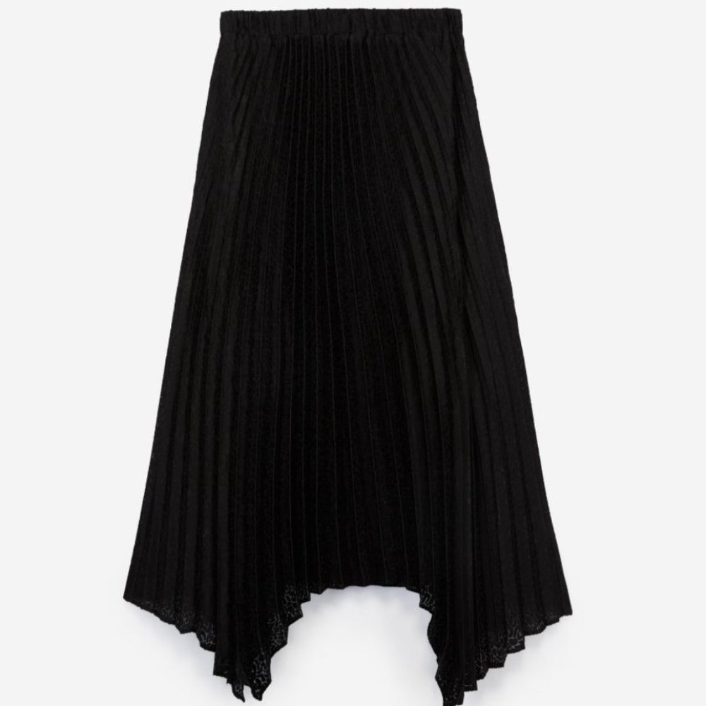 The kooples LONG PLEATED SKIRT WITH LEOPARD PRINT